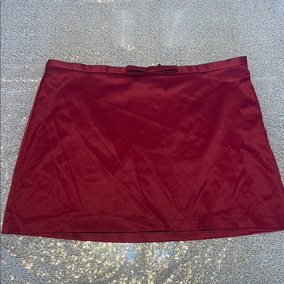 Dynamite Deep Red Mini Skirt - Picture 1 of 7